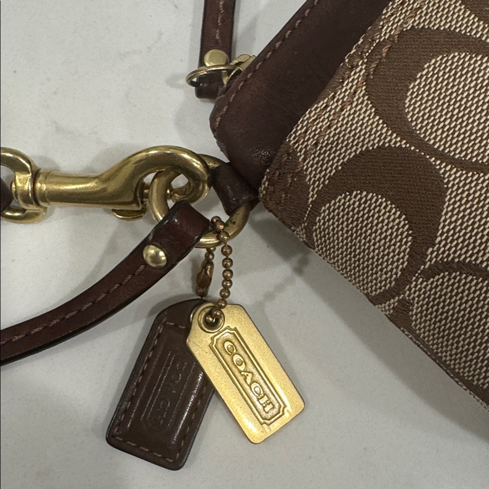 Coach Signature Canvas & Leather Clutch - Picture 14 of 15